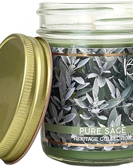 8oz Pure Sage Scented Candles for Home, 45 Hrs Soy Wax Candle for Cleansing House, Aromatherapy & Manifestation, Candle Gifts for Men and Women