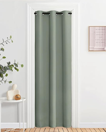 NICETOWN Blackout Sage Green Curtains for Bedroom - Chic Thermal Insulated Grommet Room Darkening Window Treatments Sound Reducing Window Drapes for Living Room (2 Panels, W37 x L84)