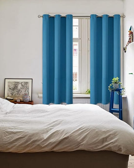 BGment Blackout Curtains - Grommet Thermal Insulated Room Darkening Bedroom and Living Room Curtains, Set of 2 Panels (42 x 72 Inch, Steel Blue)