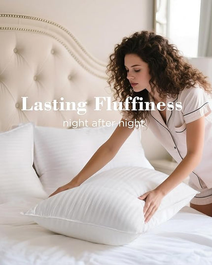 viewstar Bed Pillows Queen Size Set of 2, Hotel Collection, Down Alternative Pillow for Back, Stomach or Side Sleepers, Soft