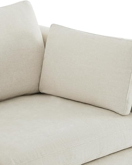 CHITA Small Modular Sectional Fabric Sofa Set, Extra Comfty Loveseat Cloud Couch, FSC Certified Modular Sectional Couch for Living Room, 78 inch Width, 2 Seat Modular Sofa, Linen