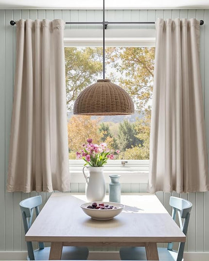 Lazzzy Velvet Blackout Curtains Thermal Insulated Room Window Drapes Super Soft Luxury Curtains for Living Room Bedroom Rod Pocket 2 Panels, Oatmeal, 52" W x 72" L