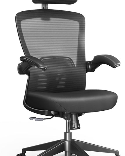 FLEXISPOT OC3 Pro Ergonomic Office Chair High Back Computer Chair with Flexible Flip-up Armrest/8-Level Lumbar Support, High Elastic Foam Seat Cushion, Chairs for Home Office Working Studying, Black