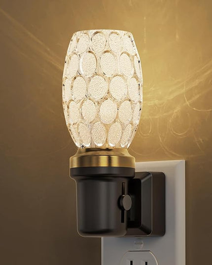 L LOHAS LED Night Light, LED Night Lights Plug into Wall, Dimmable Night Light with Auto Light Sensor, 3000K Warm White 0-100LM, Adjustable Brightness Nightlight, Bathroom Hallway Bedroom