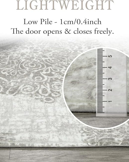 Lahome Vintage Medallion 2x4 Hallway Rug - Washable Non-Slip Kitchen Runner Rug Small Area Rugs, Throw Rugs Bath Mat for Bathroom Entryway Bedroom Hallways (2’ X 4’, Gray)