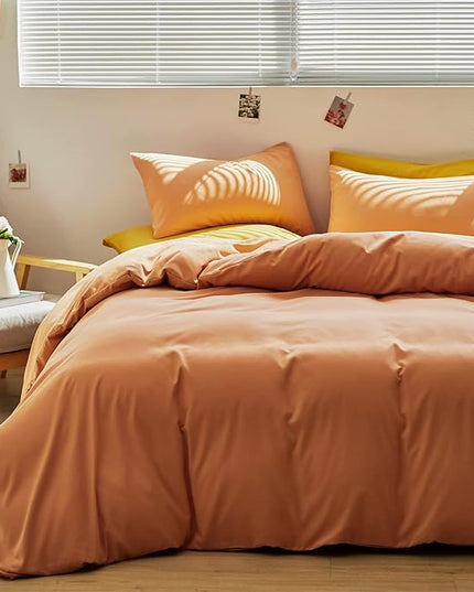 CLOTHKNOW Peach Pink Comforter Set California King Grapefruit Bedding Comforter Sets Orange Women Bedding Comforter Set Coral Orange Comforter