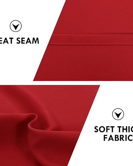 DWCN Blackout Curtains – Thermal Insulated, Energy Saving & Noise Reducing Bedroom and Living Room Curtains, Red, W 42x L 63 Inch, Set of 2 Rod Pocket Curtain Panels