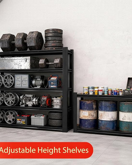 Heavy Duty Storage Shelves Unit, Adjustable Metal Garage Shelving,3500LBS Garage Storage Industrial Shelves,Storage Racks,Steel Shelf Suitable for Shop,Warehouse,Basement