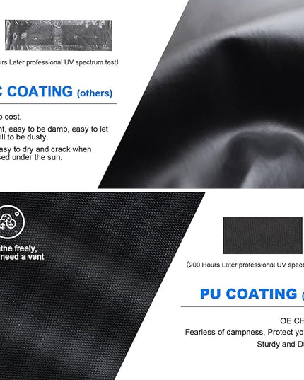BBQ Gas Grill Cover, 48 Inch for Weber Spirit 2, Waterproof Weather Resistant, UV & Fade Resistant, PU Coating for Weber Spirit II 200 Series, Spirit 200, Spirit II E210 Gas Grill