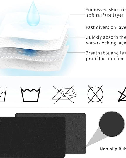Coffee Maker Mat for Countertops, Coffee Bar Accessories Fit Under Coffee Machine Mat 19"x12"Rubber Backed Coffee Pots - Table Mat Under Appliance, Kitchen Counter Coffee Dish Drying Mat, Marble Black