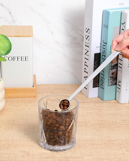 1PCS 5ml Long Handle Measuring Spoon, Stainless Steel Teaspoon Scoop Metal Table Spoons for Coffee Tea Milk Ice Cream Baking Cooking Dry Kitchen Gadgets