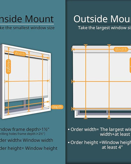 Motorized Blinds No Drill Automatic Blinds for Windows Cordless Roller Shades Electric Blinds with Remote Control Smart Blinds (Black, 23 x 72)