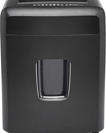 Amazon Basics Paper Shredder for Home and Office, New Model 15-Sheet Cross Cut, CD/Credit Card Shredder, 6 Gallon Wastebasket, Black