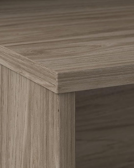 Bush Business Furniture Studio C Bow Front Desk, 72W x 36D, Modern Hickory