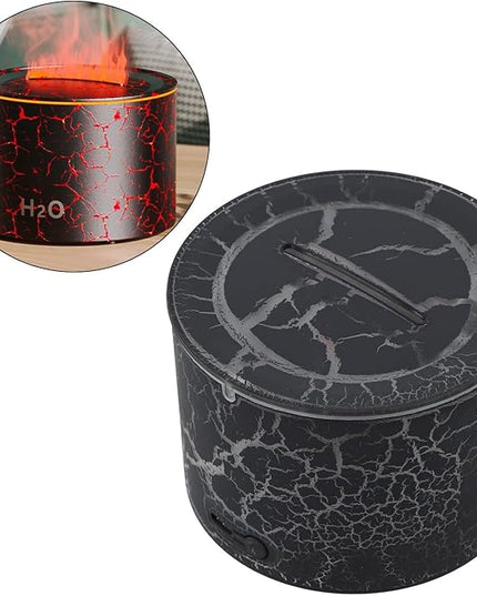Mood Lighting Humidifier,Simulated Flame Effect,160Ml Essential Oil Diffuser,Colorful Gradient Flame Lamp,Humidifier For Bedroom household Colorful Gradient Flame Humidifier 20-40db(Cracked)