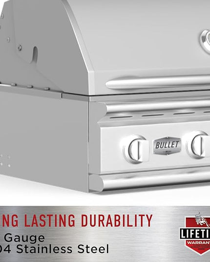 Bull Outdoor Products Premium Components for Outdoor Kitchen BBQ Island Vertical Access Door-Left Hinge with Reveal