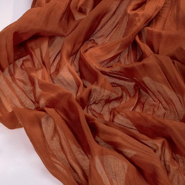 Socomi 6pcs Terracotta Christmas Cheesecloth Table Runner Boho Rustic Gauze 120 inch 10FT Cheese Cloth Runner for Wedding Party Baby Shower Birthday Home Decor Holiday Decorations