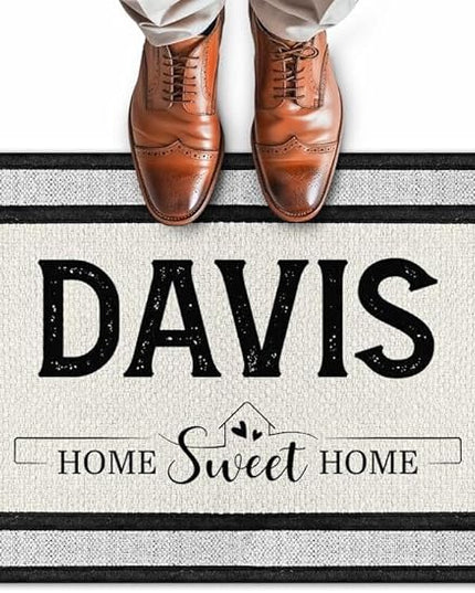 My Sign Center Door Mat, Personalized Doormat, Custom Home Sweet Home Mat for Front Door, Indoor/Outdoor, Housewarming Gift, Heavy Duty Slip Resistant Backing,18x30 Inches, Polyester Top Made in USA