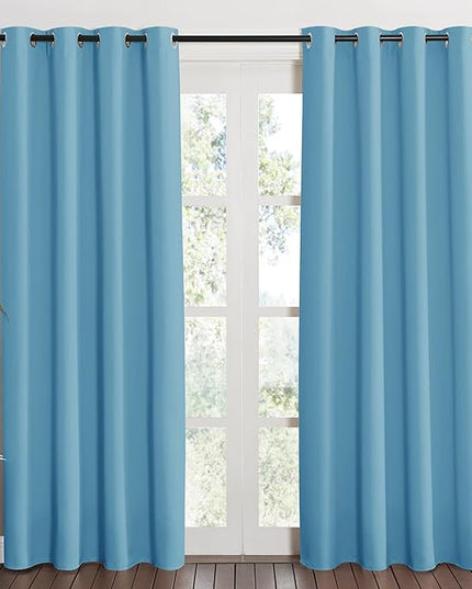 NICETOWN Thermal Curtain 84 inches Long - (Teal Blue Color) Thermal Insulated Window Treatment Drape, Room Darkening Modern Drapery for Boy's Room,52x84 inches, One Panel