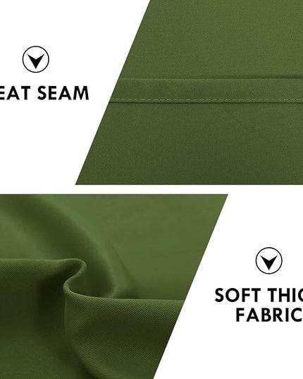 DWCN Olive Green Room Darkening Blackout Curtains - Thermal Insulated Privacy Energy Saving Window Curtain Drapes 42 x 45 inch Length, Set of 2 Bedroom Living Room Curtains