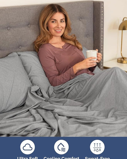 Extra Deep Full Sheet Set - 6 Piece Breathable and Cooling Sheets - Hotel Luxury Bed Sheets Set - Easy Fit - Soft, Wrinkle Free and Comfy Sheets Set - Heathered Grey Sheet Set with Extra Deep Pockets