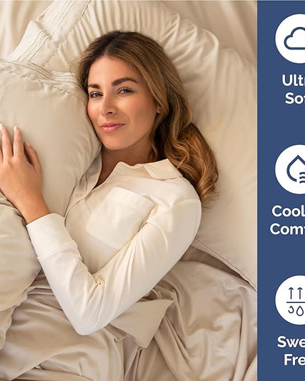Twin XL Size 3 Piece Sheet Set - Comfy Breathable & Cooling Bed Sheets Set - Hotel Luxury Bedding for Women, Men, Kids, Teens, Boys & Girls - Deep Pockets, Ultra-Soft, Wrinkle Free - Oeko-Tex - Wheat