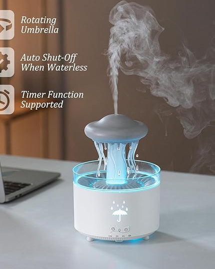 Essential Oil Diffuser for Home, Bedroom Humidifiers, Air Scent Aroma Aromatherapy Ultrasonic Humidifier Machine Timer Small Mini difusor de Aromas para casa Living Room Office Decor Gifts Jellyfish