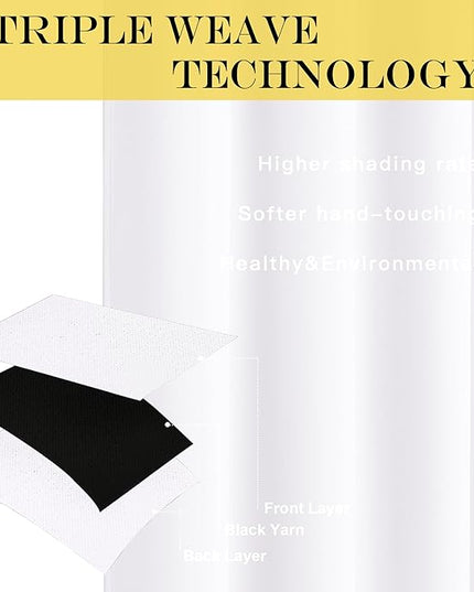 NICETOWN Room Darkening White Curtain 66 inches Long - Grommet Noise Reducing Thermal Insulated Window Treatment Privacy Drape for Kids Room/Bedroom (1 Panel, W66 x L66 Inch)