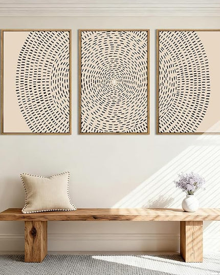ANHUIB Jesus Wall Art 16x24 Inch Jesus Feeds The 5000 Canvas Wall Art Set of 3 Framed Christian Wall Decor Modern Abstract Art Print for Living Room Bedroom Office