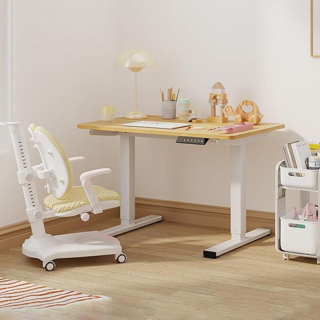 Small Adjustable Stand Up Desk for Children,One-Piece Standing Desk 31.5 x 19.7 Inch, Home Office Desk Computer Workstation, Maple