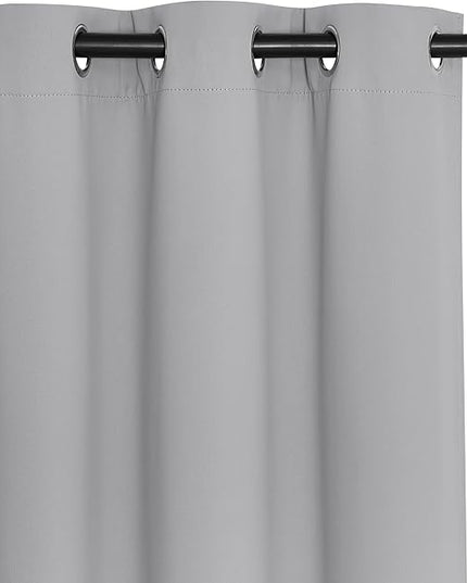 NICETOWN Room Darkening Curtain for Living Room - Energy Saving Thermal Insulated Grommet Room Darkening Curtain/Drape for Bedroom (1 Panel, 46 by 72, Silver Grey)