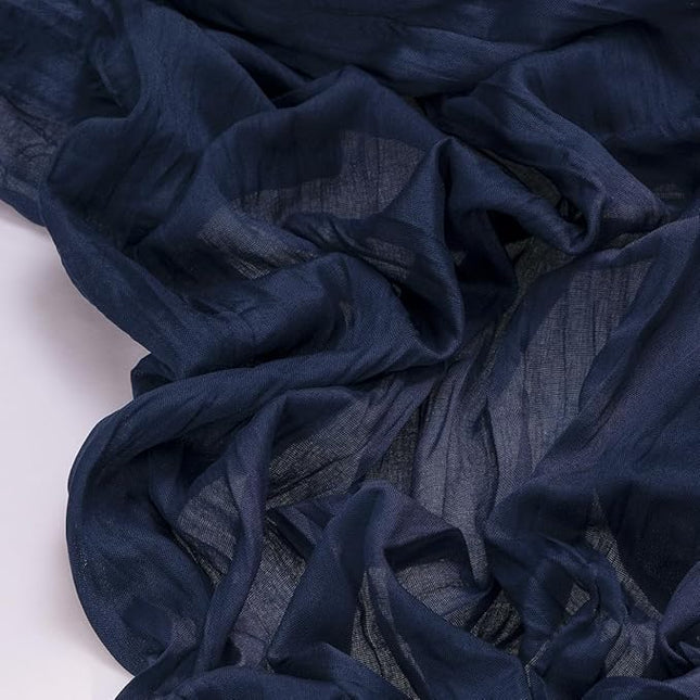 Socomi 6pcs Navy Blue Christmas Cheesecloth Table Runner Boho Rustic Gauze 120 inch 10FT Cheese Cloth Runner for Wedding Party Baby Shower Birthday Home Decor Holiday Decorations