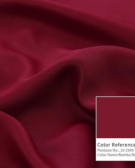 BGment Rod Pocket and Back Tab Blackout Curtains for Bedroom - Christmas Curtains Thermal Insulated Room Darkening Drapes for Living Room, 2 Window Curtain Panels (42 x 72 Inch, Burgundy Red)