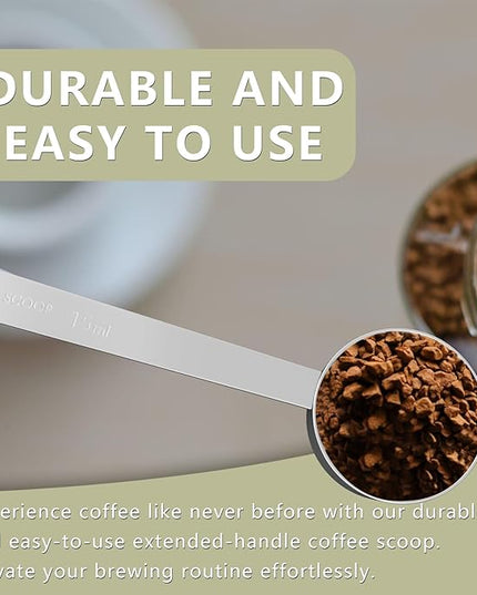 2PCS 1 Tablespoon Coffee Scoop, Long Handle Measuring Spoon, One tbsp (15ml) Stainless Steel Scooper