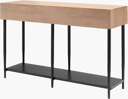 Mark&Day Console Table, Markela Brown Entryway Hallway Side Tables, Narrow Sofa Table for Living Room, Long Accent Entry Display Table for Foyer Corridor Office