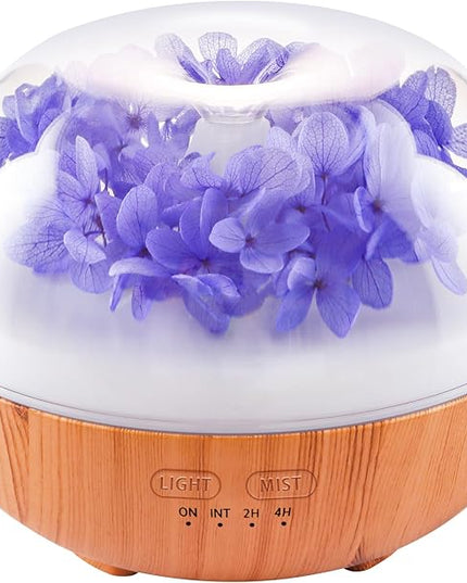 Aromatherapy Essential Oil Diffuser, 300ml Air Diffuser Humidifier with 7 LED Colors, Timer & Auto-Off for Home Bedroom Office (Purple)