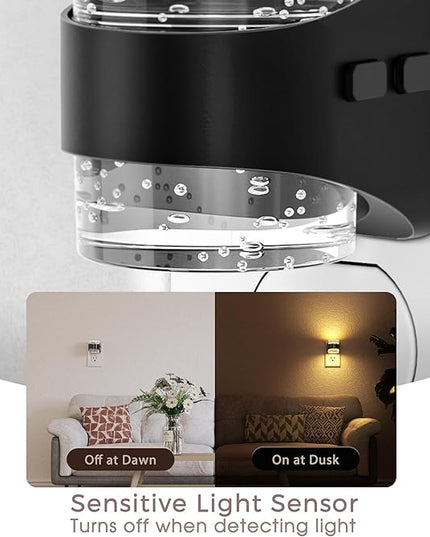 Briignite LED Night Light Plug into Wall[2 Pack], Dimmable Night Light with Bubble Design 3000K Warm & 5 Brightness Levels, Dusk to Dawn Sensor Nightlights for Nursery, Hallway, Bathroom, Kids Room