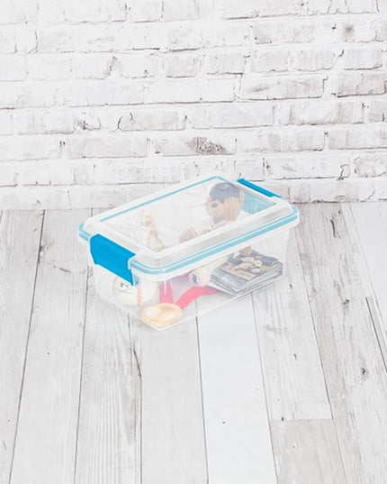 Sterilite 6-Pack Gasket Box, Weather-Resistant Storage Bins with Latching Lids, 7.5 Quart - Heavy-Duty Organizing Containers for Closet, Bathroom, and Office