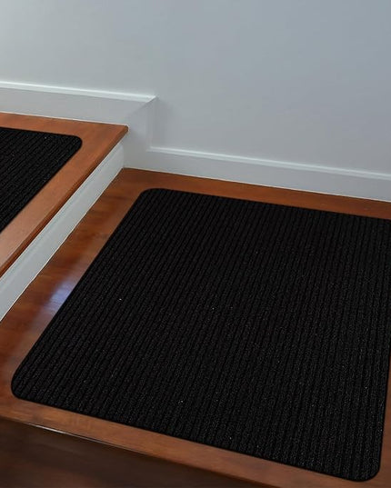 Beverly Rug Non-Slip Modern Rug 3x3 Solid Traditional Rubber Backing Machine Washable Soft Thin Indoor Area Rugs for Living Room Stain Resistant Non Shedding Casual Carpet (3 x 3 Black)