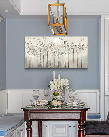 Canvas Wall Art For Living Room Trees And Birds Abstract Paintings Kitchen Wall Decor Office Canvas Prints Artworks Pictures Wall Decorations For Bedroom,Large Size Fashion Modern Home Decoration