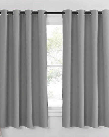 NICETOWN Blackout Curtain & Drape - (Silver Grey Color) Noise Reduction Drapery Thermal Insulated for Living Room/Bedroom, 52 x 63 inches, 1 Panel