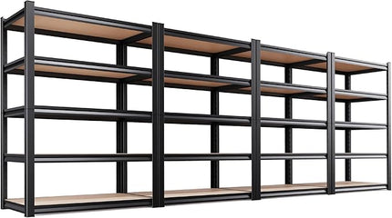 Set of 4 Garage Shelving-2050 lbs 5 Tier Storage Shelves,Adjustable Heavy Duty Metal Shelving Unit and Storage Large Rack,Utility Steel Shelf for Warehouse Industrial Pantry Basement 71"x46"x18"
