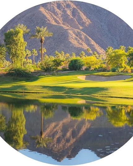 Indian Wells Golf Course Wall Art for Office USA California Golf Course Picture Poster Print on Canvas for Living Room Bedroom Bathroom Home Decorations Framed Ready to Hang(28''H x 44''W)