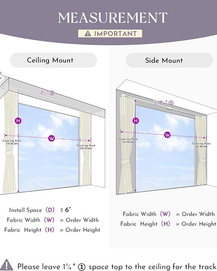 Graywind Hardwired Smart Curtains Compatible with Alexa Google Remote Control Motorized Drape for Sliding Door One-Way or Split Draw, Custom Width to 220" (Galaxy Series)