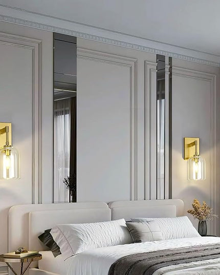 Modern Crystal Wall Sconces Indoor Gold Wall Lamp Vanity Wall Lighting for Bathroom Bedroom Living Room Stair（1Pack）