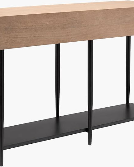 Mark&Day Console Table, Markela Brown Entryway Hallway Side Tables, Narrow Sofa Table for Living Room, Long Accent Entry Display Table for Foyer Corridor Office