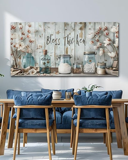 ERQINHUA Large Wall Decor Canvas Painting Wall Art For Living Room Dining Room Decoration Kitchen And Dining Room Painting Artwork Print Picture For Office Bedroom Modern Home Decor 24x48 Inches