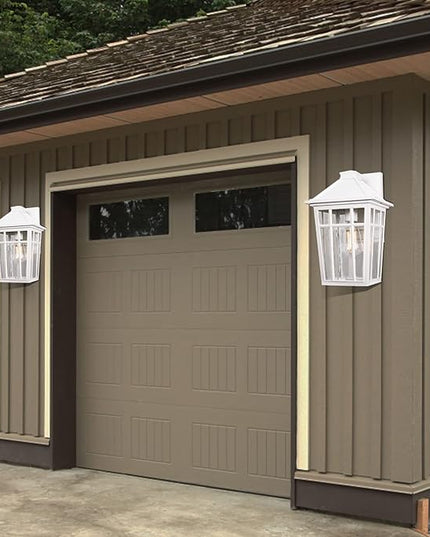 Darkaway Outdoor Sconce Lights Wall Light Fixtures, 14inch Large Porch Light Outdoor Wall Anti-Rust Waterproof Aluminum with Glass Exterior Light Fixture for Patio Yard Doorway Garage (Large, White)