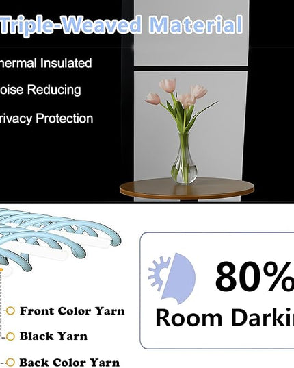 Simplebrand Taupe Curtains for Bedroom Living Room 96 Inches Long 2 Panels Set, Room Darkening Thermal Insulated Curtains & Drapes, Solid Grommet Noise Reducing Window Treatment, W50 x L96 Inch