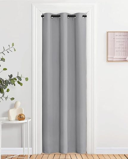NICETOWN Room Darkening Curtains for Living Room - Easy Care Solid Thermal Insulated Grommet Light Blocking Vertical Drapes for Bedroom (Silver Grey, W37 x L84, 2 Panels)